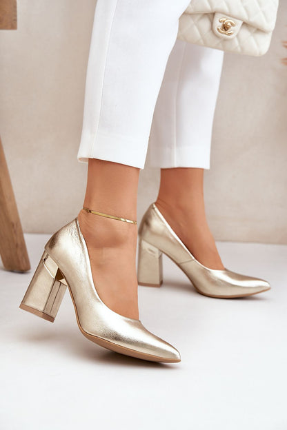Block heel pumps Step in style