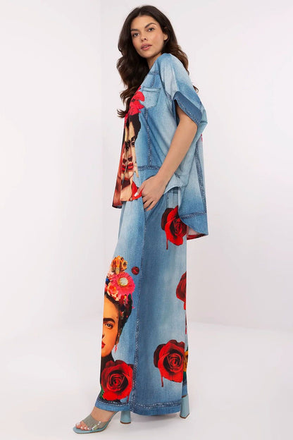  Women trousers model 210026 Italy Moda 