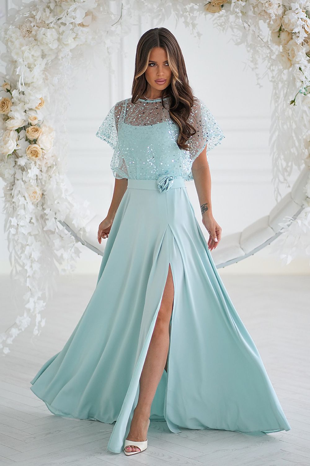  Long dress model 219695 Bicotone 